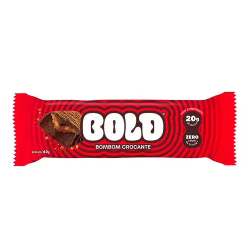 BARRA PROTEICA BOLD BOMBOM CROCANTE 60G