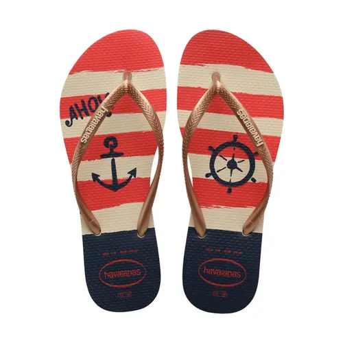 CHINELO HAVAIANAS SLIM NAUTICAL BEGE/ROSE TAM/37