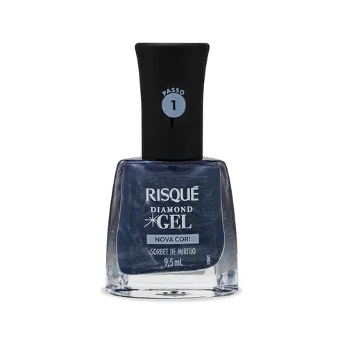 ESMALTE RISQUE DIAMOND GEL METÁLICO - SORBET DE MIRTILO