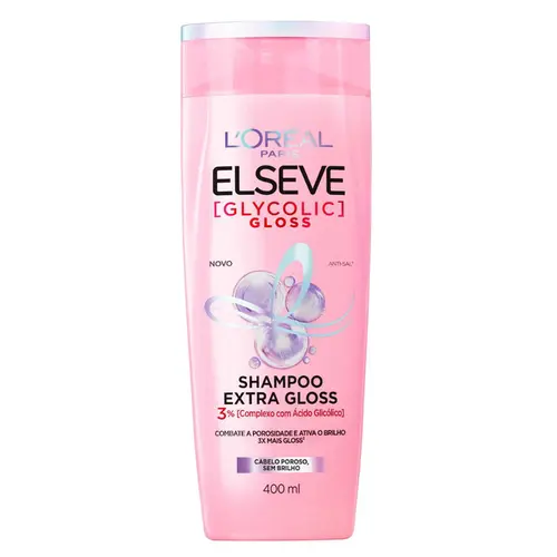 SHAMPOO ELSEVE GLYCOLIC GLOSS 400ML – BRILHO E RECONSTRUÇAO