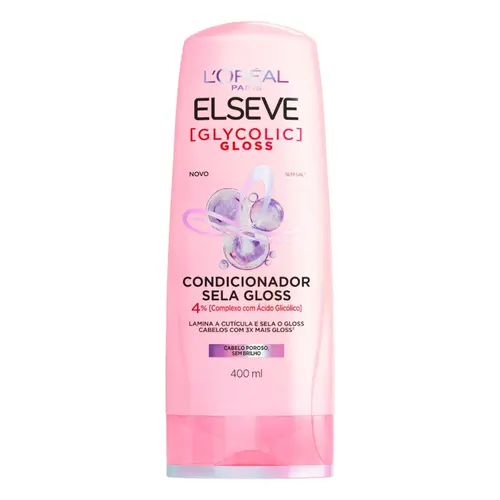 CONDICIONADOR ELSEVE GLYCOLIC GLOSS 400ML – BRILHO E RECONSTRUÇAO
