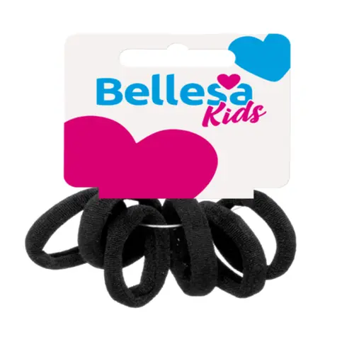 BELESSA ELASTICO DE CABELO KIDS MEIA PRETA COM 6 0745B