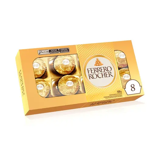 BOMBOM FERRERO ROCHER 8 UNIDADES 100G