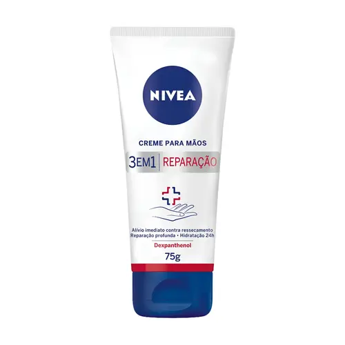 CREME PARA MÃOS NIVEA 3 EM 1 REPARAÇAO COM DEXPANTHENOL 75G