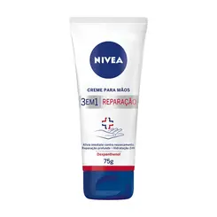 CREME PARA MÃOS NIVEA 3 EM 1 REPARAÇAO COM DEXPANTHENOL 75G
