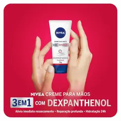 CREME PARA MÃOS NIVEA 3 EM 1 REPARAÇAO COM DEXPANTHENOL 75G