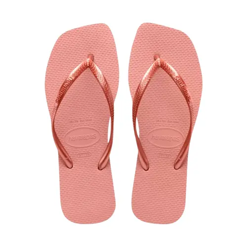 CHINELO HAVAIANAS SLIM SQUARE  ROSA CROCUS TAM 35