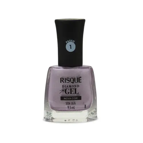 ESMALTE RISQUE DIAMOND GEL METÁLICO - SEDA LILAS 9,5ML