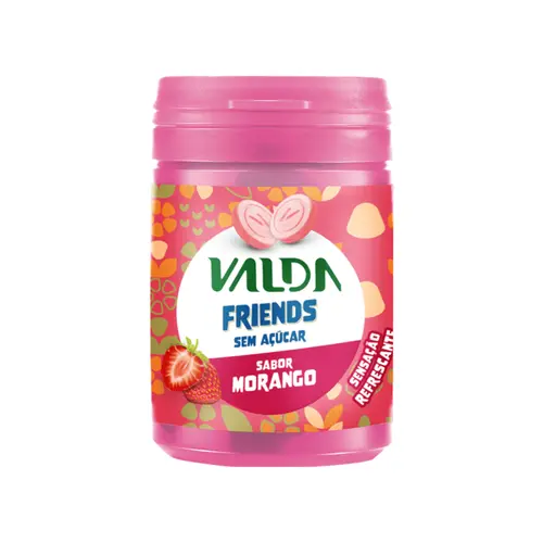 VALDA FRIENDS POTE SABOR MORANGO 50G