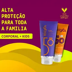 KIT RICOSOL PROTETOR SOLAR CORPORAL 180G + KIDS 100G FPS50