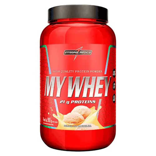 MY WHEY INTEGRALMEDICA 21G DE PROTEINA EM PÓ SABOR BAUNILHA 900G