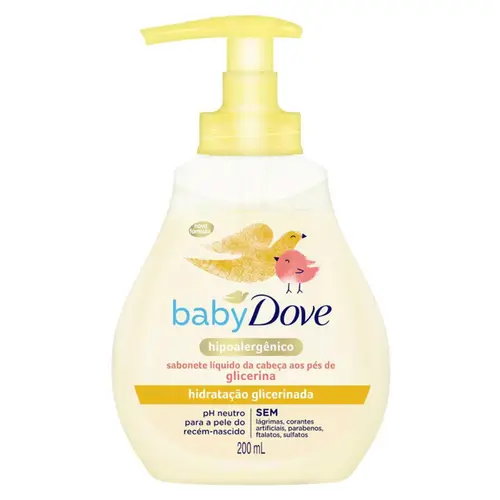 SABONETE LIQUIDO DOVE BABY HIDRATAÇÃO GLICERINADA 200ML