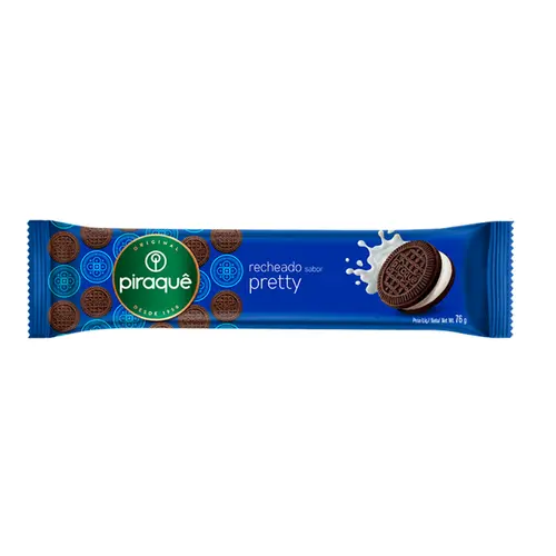 BISCOITO PIRAQUE RECHEADO 76G PRETTY