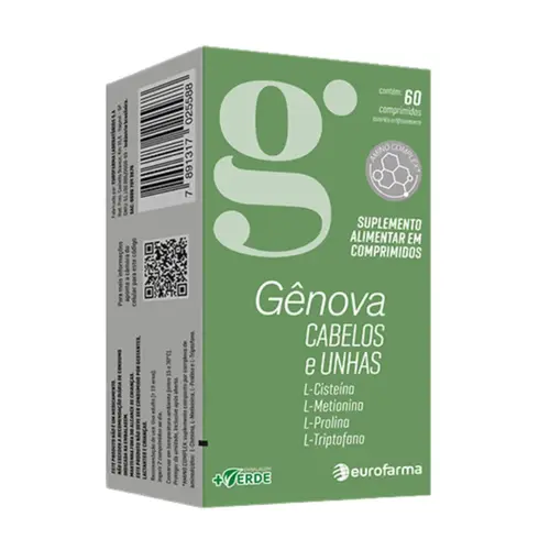 GÊNOVA SUPLEMENTO PARA CABELOS E UNHAS 60 COMPRIMIDOS