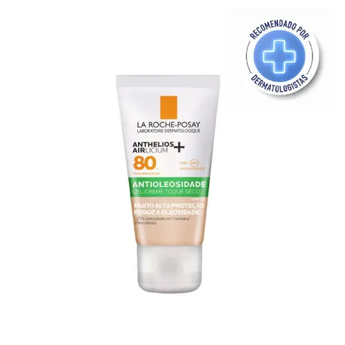 PROTETOR SOLAR FACIAL FPS80 LA ROCHE POSAY ANTHELIOS AIRLICIUM ANTIOLEOSIDADE COR 1.O 40G