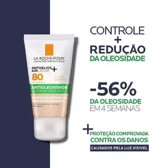 PROTETOR SOLAR FACIAL FPS80 LA ROCHE POSAY ANTHELIOS AIRLICIUM ANTIOLEOSIDADE COR 1.O 40G