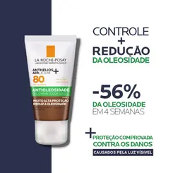 PROTETOR SOLAR FACIAL FPS80 LA ROCHE POSAY ANTHELIOS AIRLICIUM ANTIOLEOSIDADE COR 6.0 40G
