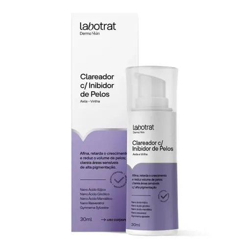 SERUM CLAREADOR VIRILHA E AXILA COM INIBIDOR DE PELOS LABOTRAT 30ML