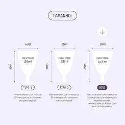 COLETOR MENSTRUAL FLEURY MINI COM 2 UNIDADES