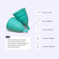 COLETOR MENSTRUAL FLEURY MINI COM 2 UNIDADES