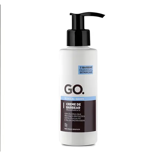 CREME DE BARBEAR GO CLINICAL SHAVE TRANSPARENTE 150 G