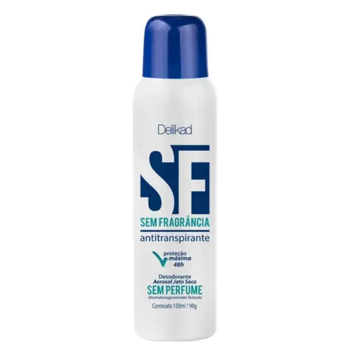 DESODORANTE AEROSSOL DELIKAD SEM FRAGANCIA 150ML