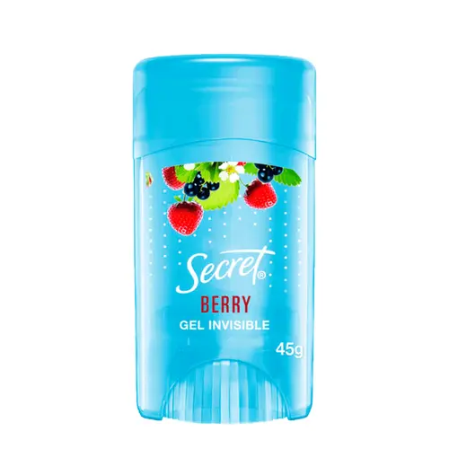 DESODORANTE SECRET STICK EM GEL INVISIBLE BERRY - FRUTAS VERMELHAS 45G