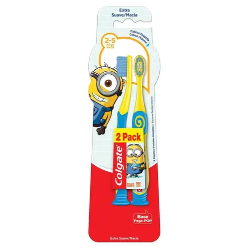 ESCOVA DE DENTE  INFANTIL  COLGATE MINIONS 2 UNIDADES
