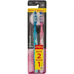 ESCOVA DE DENTES JOHNSON COMFORT CLEAN 40 MEDIA LEVE 2 PAGUE 1