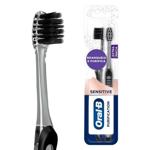 ESCOVA DE DENTE ORAL B COMPACT PURIFICATION CERDAS ULTRAFINAS 2UNIDADES