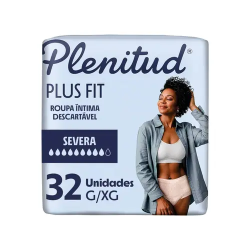 ROUPA ÍNTIMA DESCARTÁVEL PLENITUD PLUS FIT G/XG 32 UNIDADES - ABSORÇÃO INTENSA