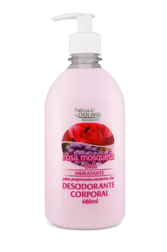 HIDRATANTE CORPORAL FOLHA NATIVA - ROSA MOSQUETA E UVA 480ML
