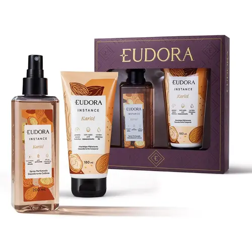 KIT EUDORA INSTANCE KARITE SPRAY PERFUMADO COLONIA + HIDRATANTE