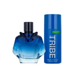 KIT PERFUME MASCULINO WE ARE TRIBE BENETTON EAU DE TOILETTE 90ML + DESODORANTE 150ML