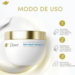MASCARA DE TRATAMENTO DOVE 10 EM 1 HIDRATACAO - TRATA E HIDRATA OS FIOS 270G