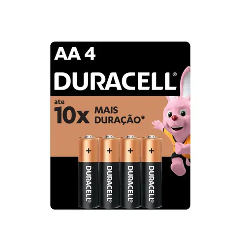 PILHA DURACELL ALCALINA AA C/ 4UNID