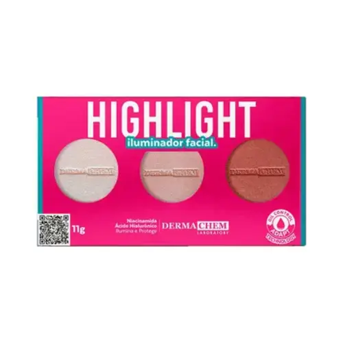 TRIO HIGHLIGHT DERMACHEM ILUMINADOR FACIAL 11G