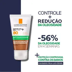 PROTETOR SOLAR FACIAL FPS80 LA ROCHE POSAY ANTHELIOS AIRLICIUM ANTIOLEOSIDADE COR 5.0 40G