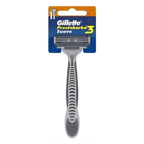 APARELHO DE BARBEAR GILLETTE PRESTOBARBA 3 SUAVE