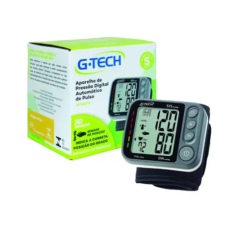 APARELHO DE PRESSÃO DIGITAL DE PULSO G-TECH 3D SE