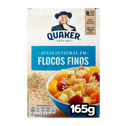 AVEIA QUAKER FLOCOS FINOS 165G