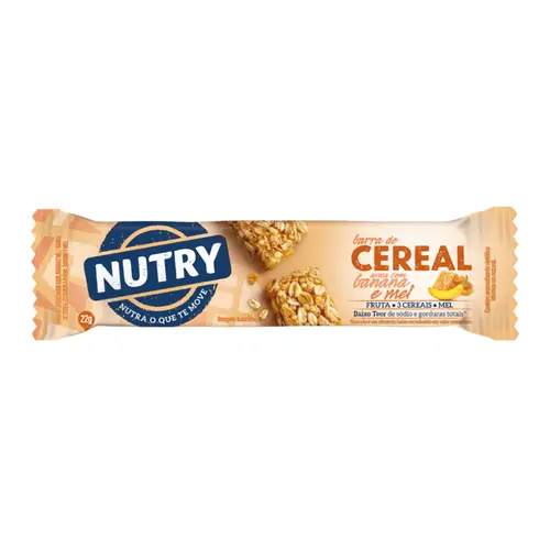 BARRA DE CEREAL NUTRY AVEIA/BANANA/MEL 22G