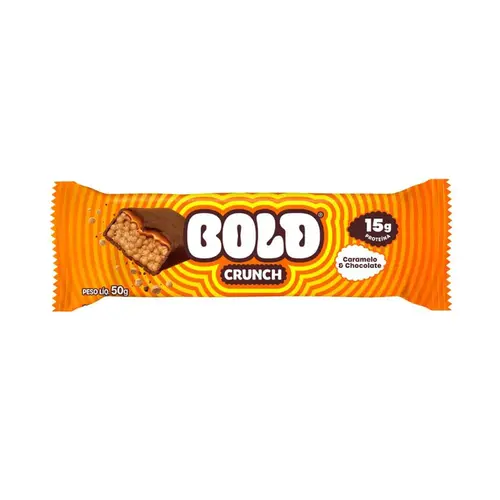 BARRA DE PROTEINA  BOLD CRUNCH CARAMELO E CHOCOLATE 50G