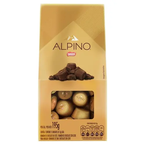 CHOCOLATE ALPINO AO LEITE 195G
