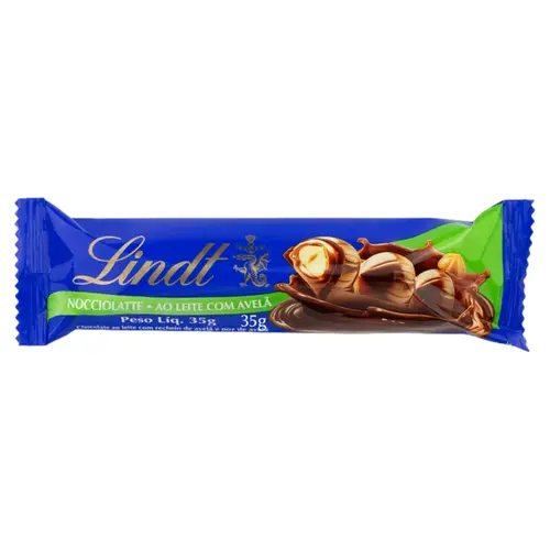 CHOCOLATE LINDT NOCCIOLAT AO LEITE COM AVELA 35G