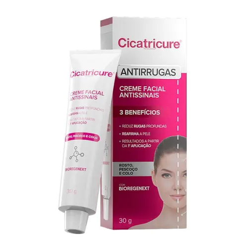 CICATRICURE CREME FACIAL ANTIRRUGAS 30G