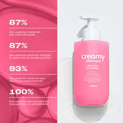 EMULSÃO DE LIMPEZA FACIAL CREAMY 180ML