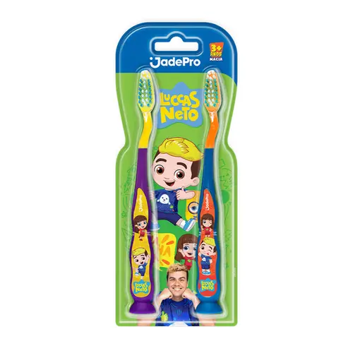ESCOVA DE DENTE JADEPRO MACIA LUCCAS NETO 2 UNIDADES