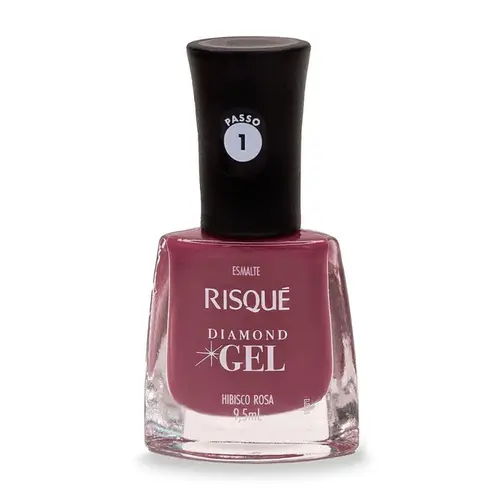 ESMALTE RISQUE DIAMOND GEL - HIBISCO ROSA 9,5ML