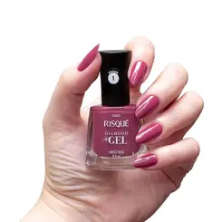 ESMALTE RISQUE DIAMOND GEL - HIBISCO ROSA 9,5ML